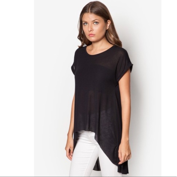 Topshop long split back T-shirt - Picture 3 of 6